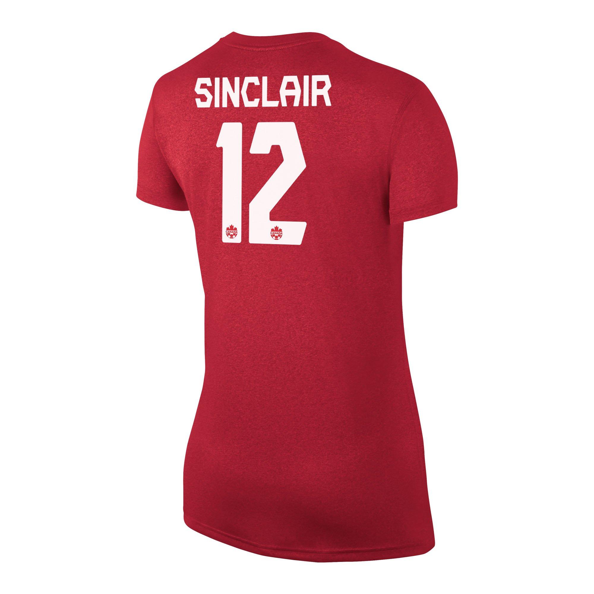 Women's Canada Soccer Christine Sinclair Dri-FIT Legend Short Sleeve  T-Shirt from Nike