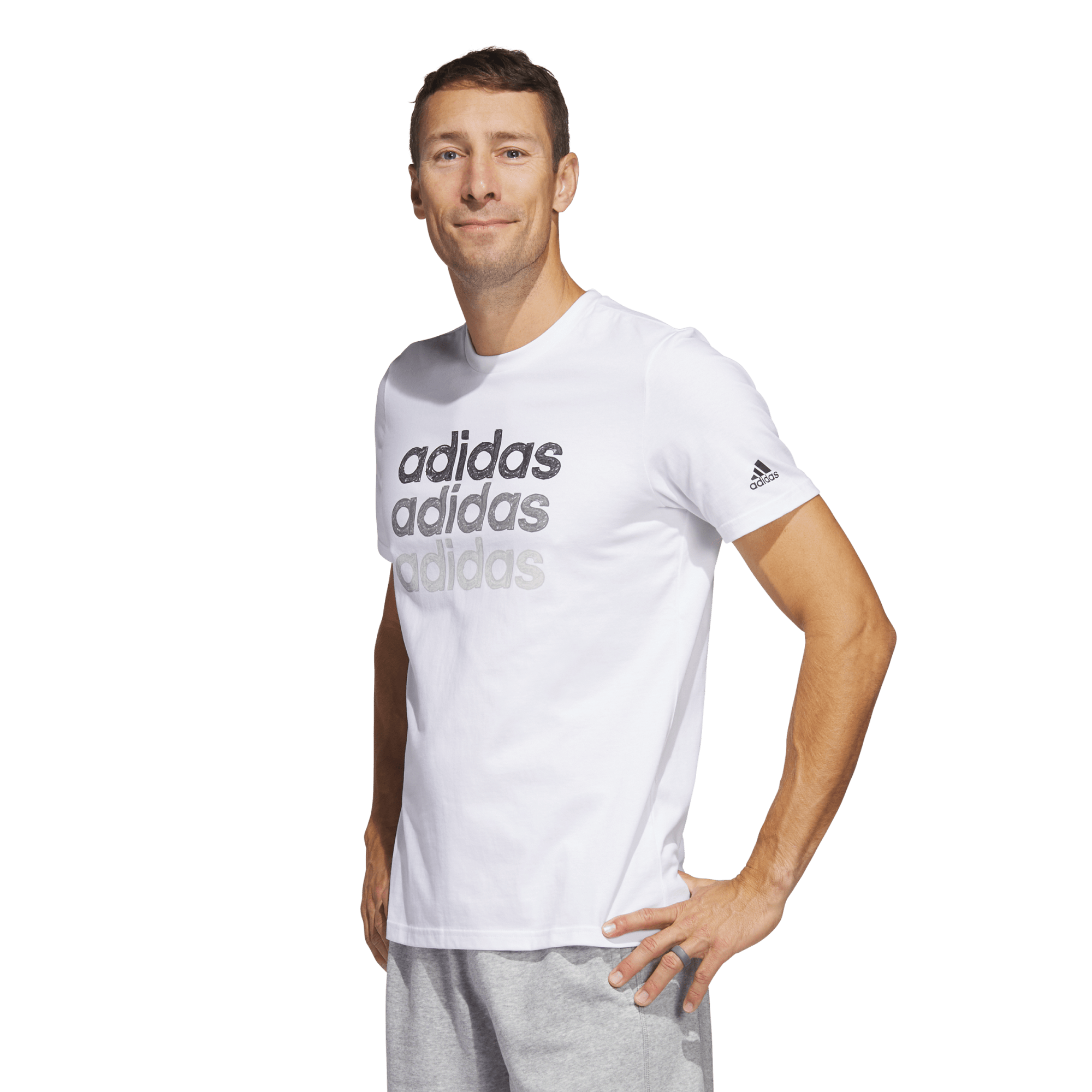 Adidas multi hot sale logo tee