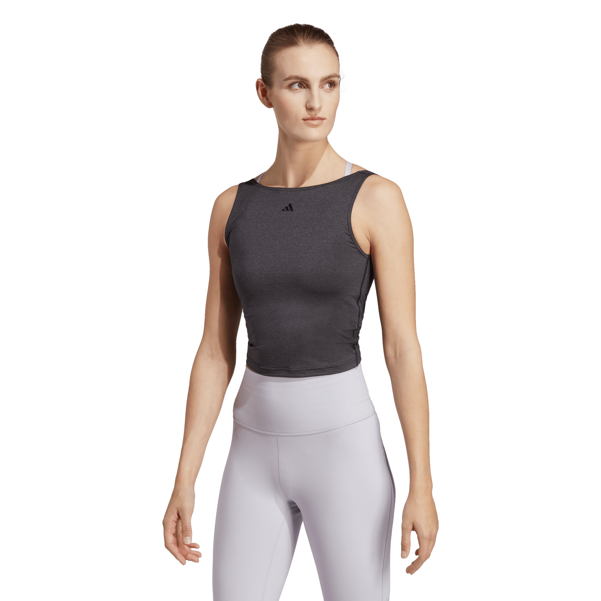 adidas Yoga Studio Crop Tank Top - Black