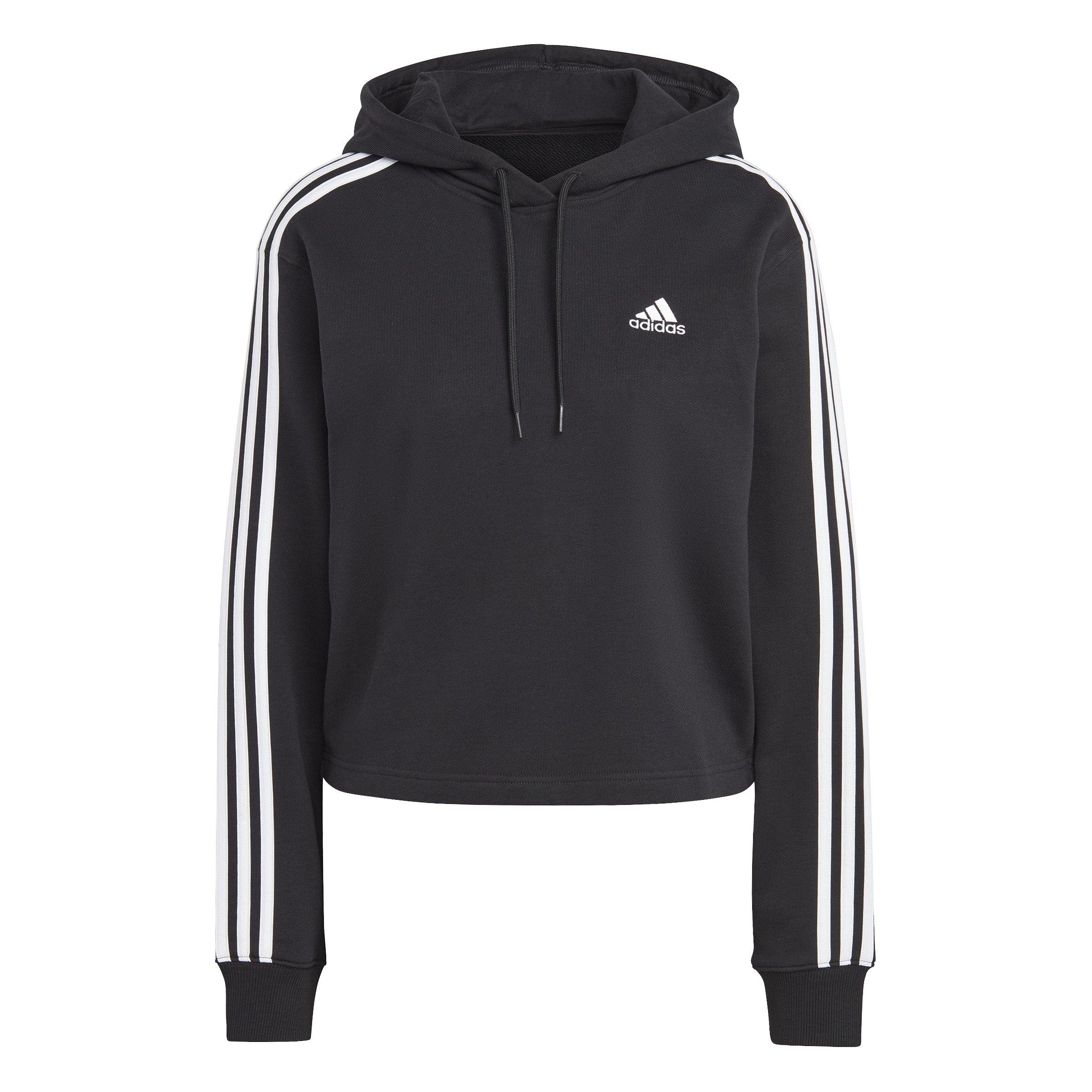 Adidas cropped best sale french terry hoodie