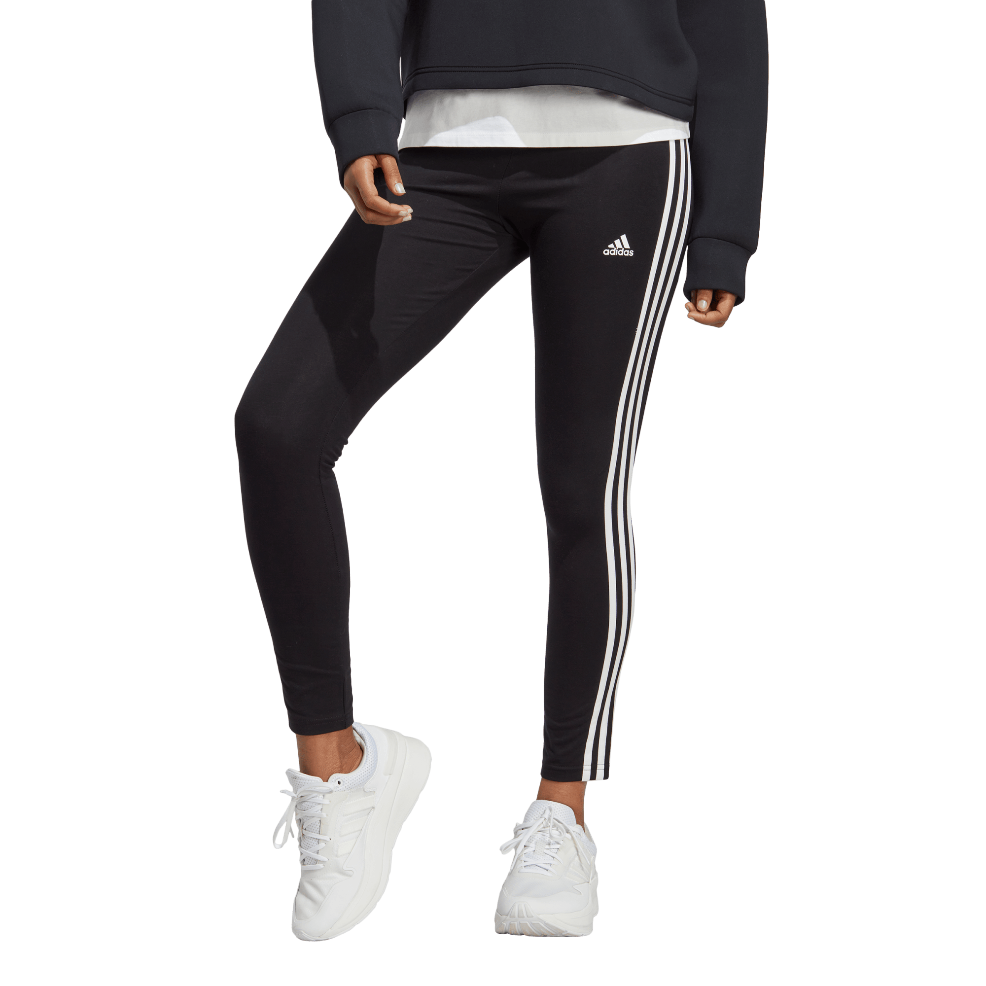 Adidas Womens 3-Stripe High-Waist Full Length Training Leggings