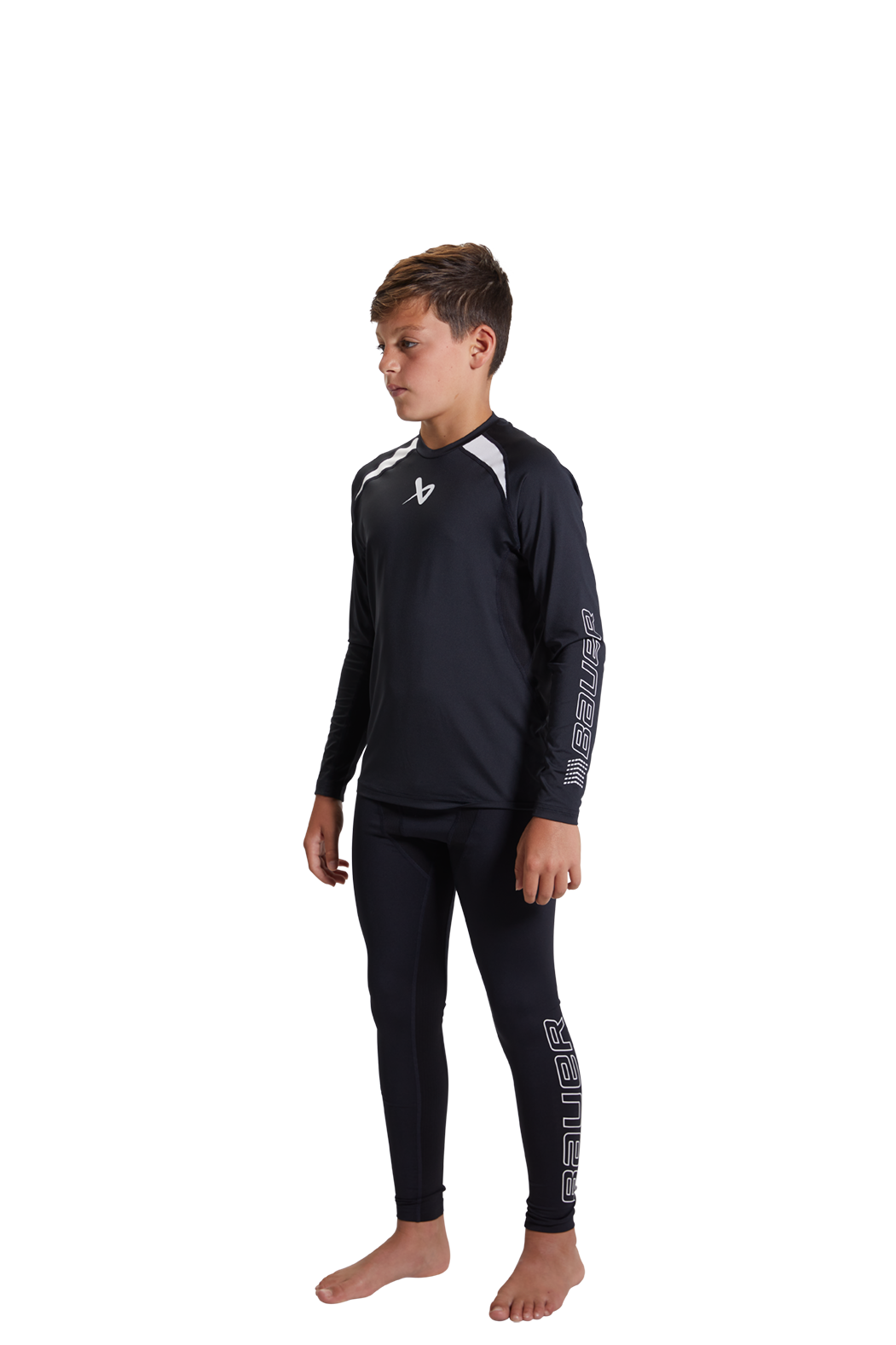 Youth NeckProtect Long Sleeve Hockey Baselayer Neck Guard Top from