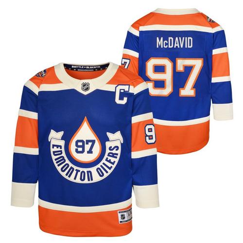 Nhl Boys' Youth Edmonton Oilers Mcdavid Hc23 Jersey in Heritage Classic | Size: S/M,L/XL