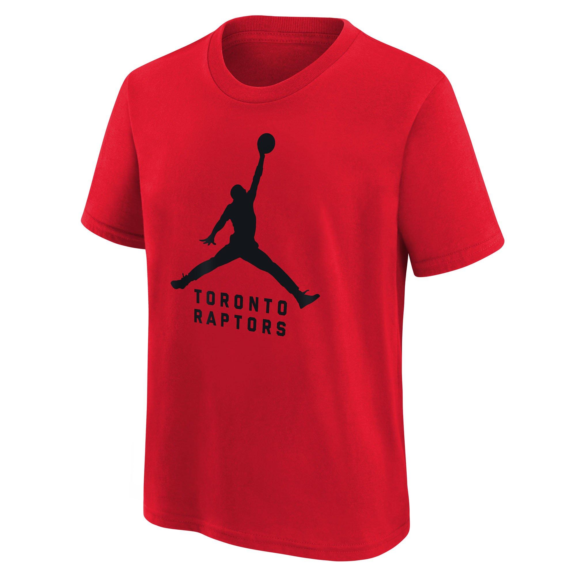 Jordan Boys Toronto Raptors Essential Short Sleeve T Shirt Boys Grade School Red Red Size M