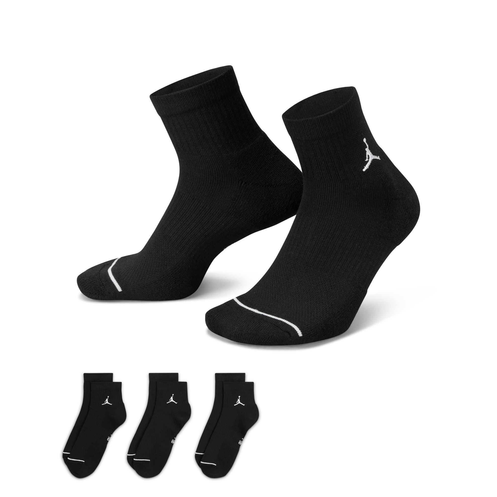 Champion Sports Kids Quarter Crew Socks Black 3 Pack