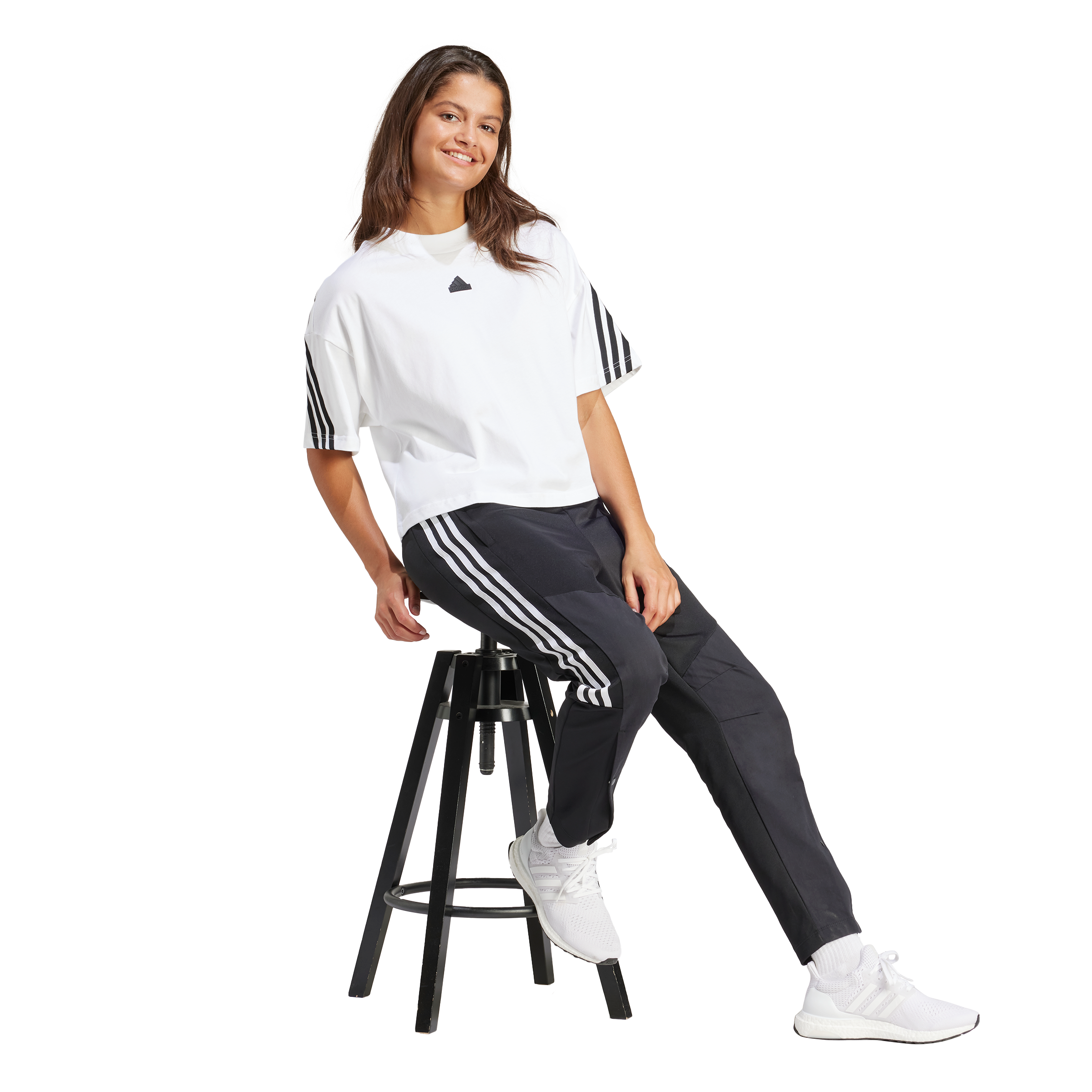 Women's Future Icon 3 Stripe Cropped Tee