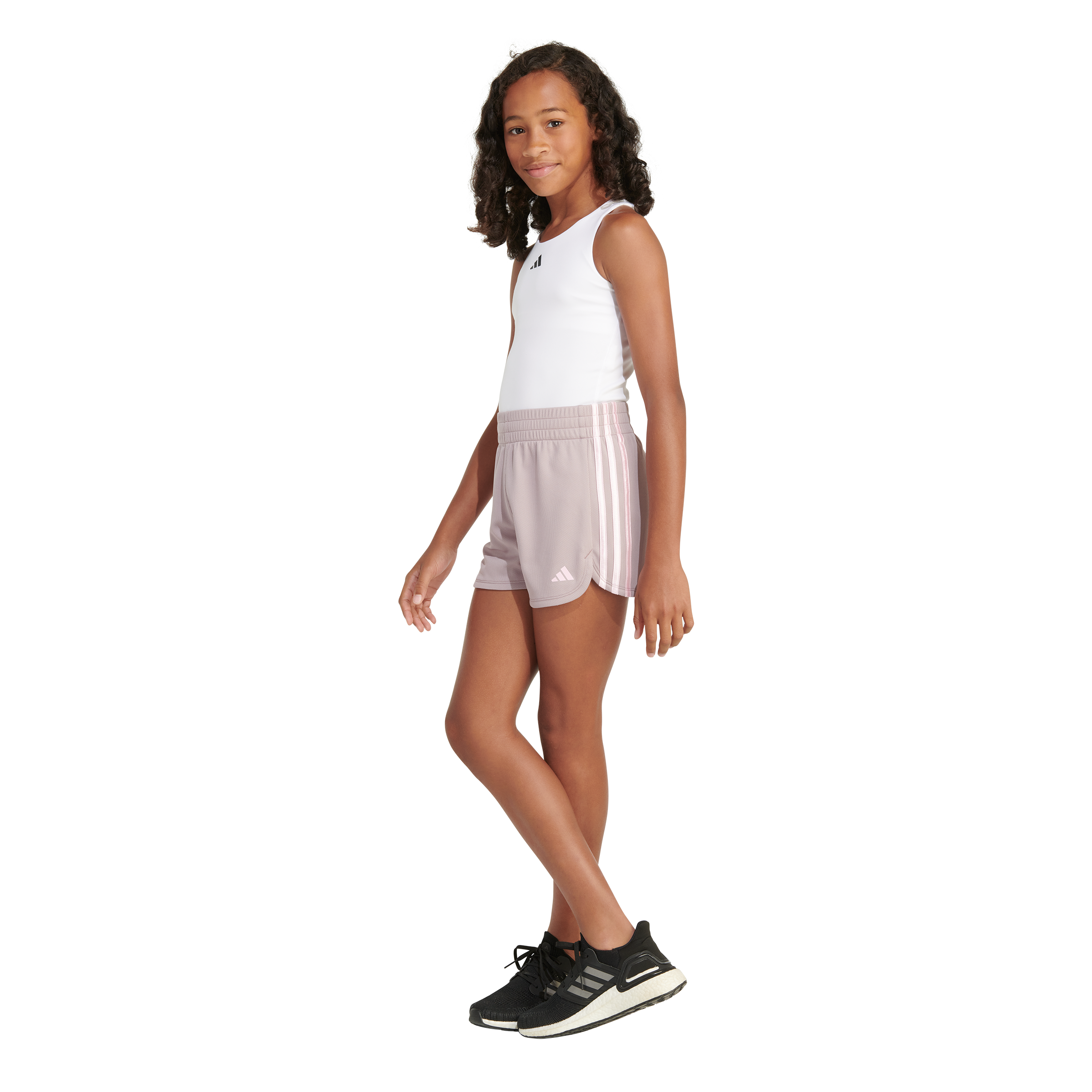 Girls' 3-Stripes Mesh Pacer Short