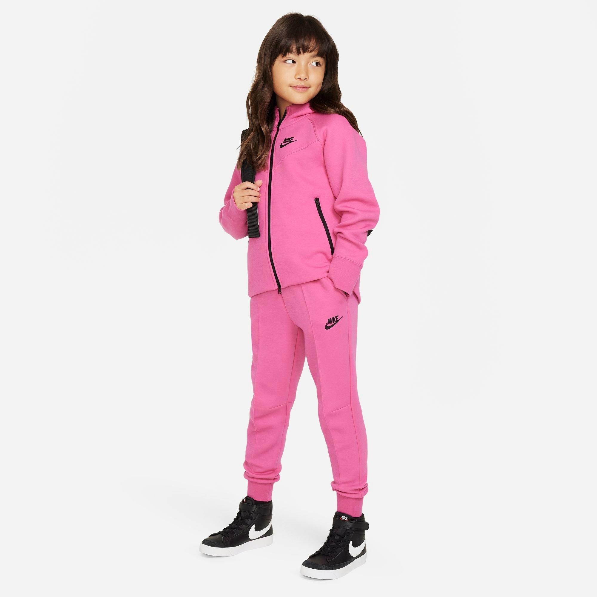 Nike Sportswear Junior Girls Tech Fleece Joggers Alchemy Pink Black