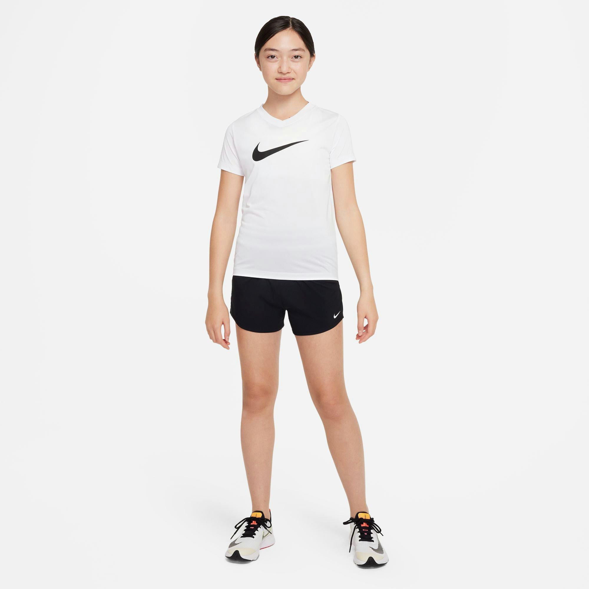 Girls' Dri-FIT One Woven High-Waisted Shorts