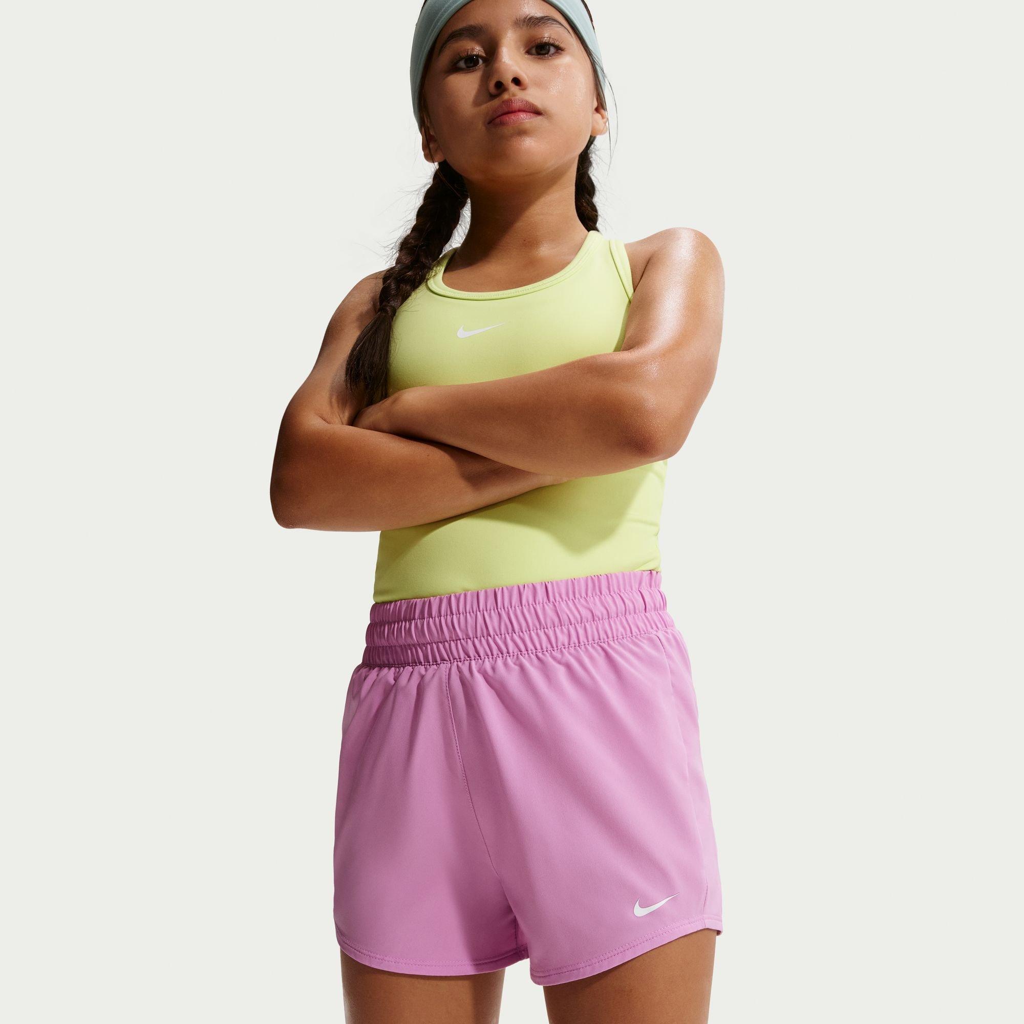 Girls' Dri-FIT One Woven High-Waisted Shorts