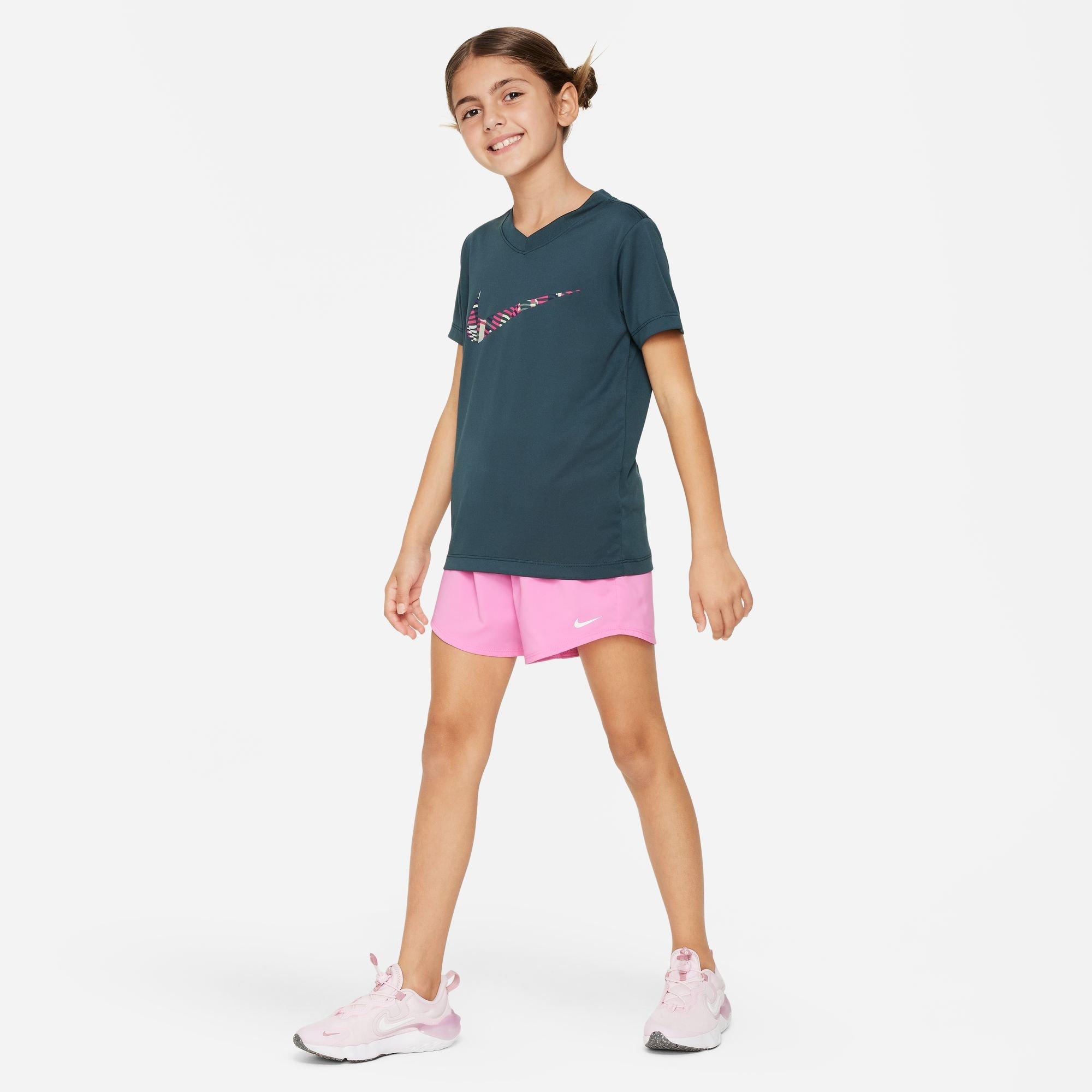 Girls' Dri-FIT One Woven High-Waisted Shorts