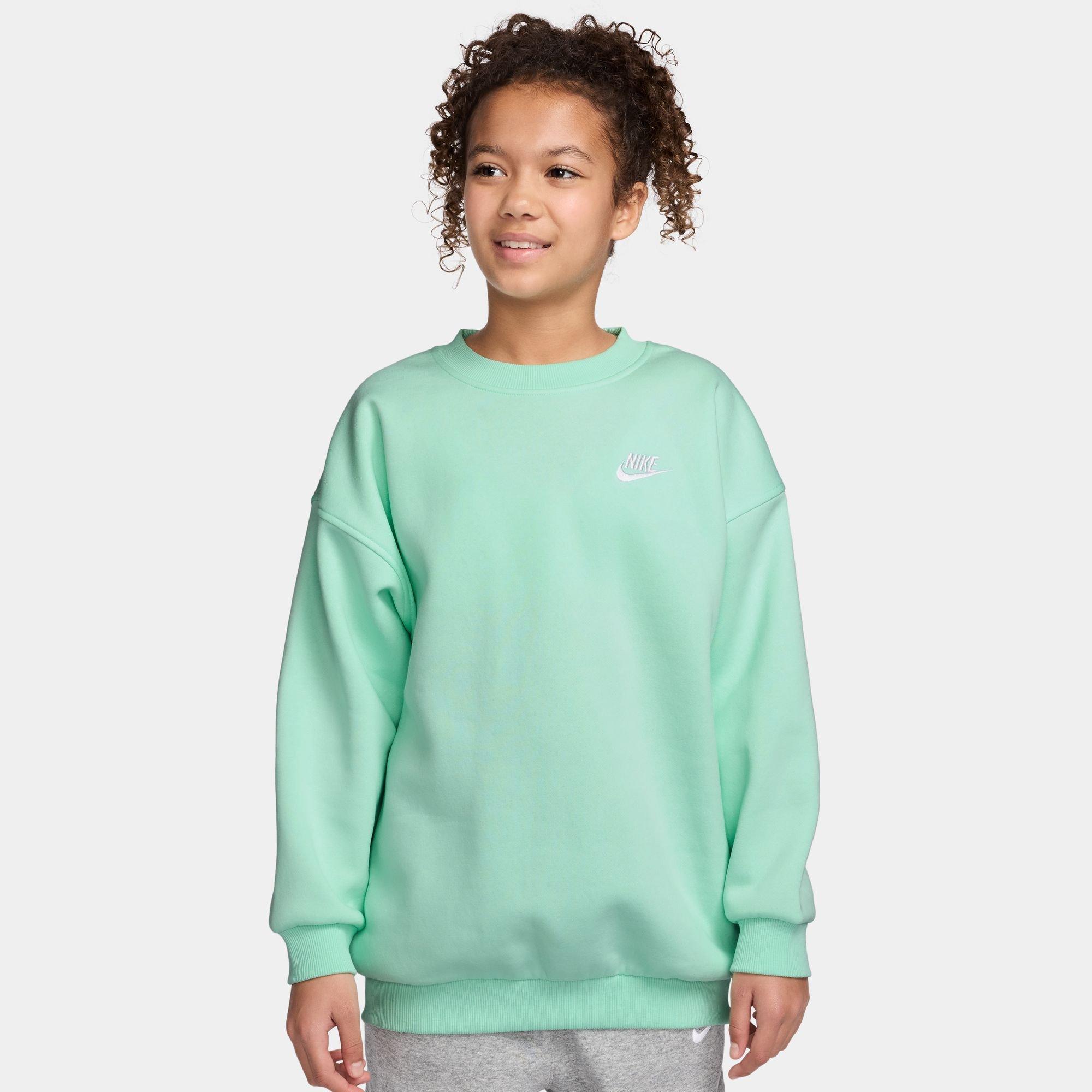 Girls' Sportswear Club Fleece LBR Oversized Crewneck