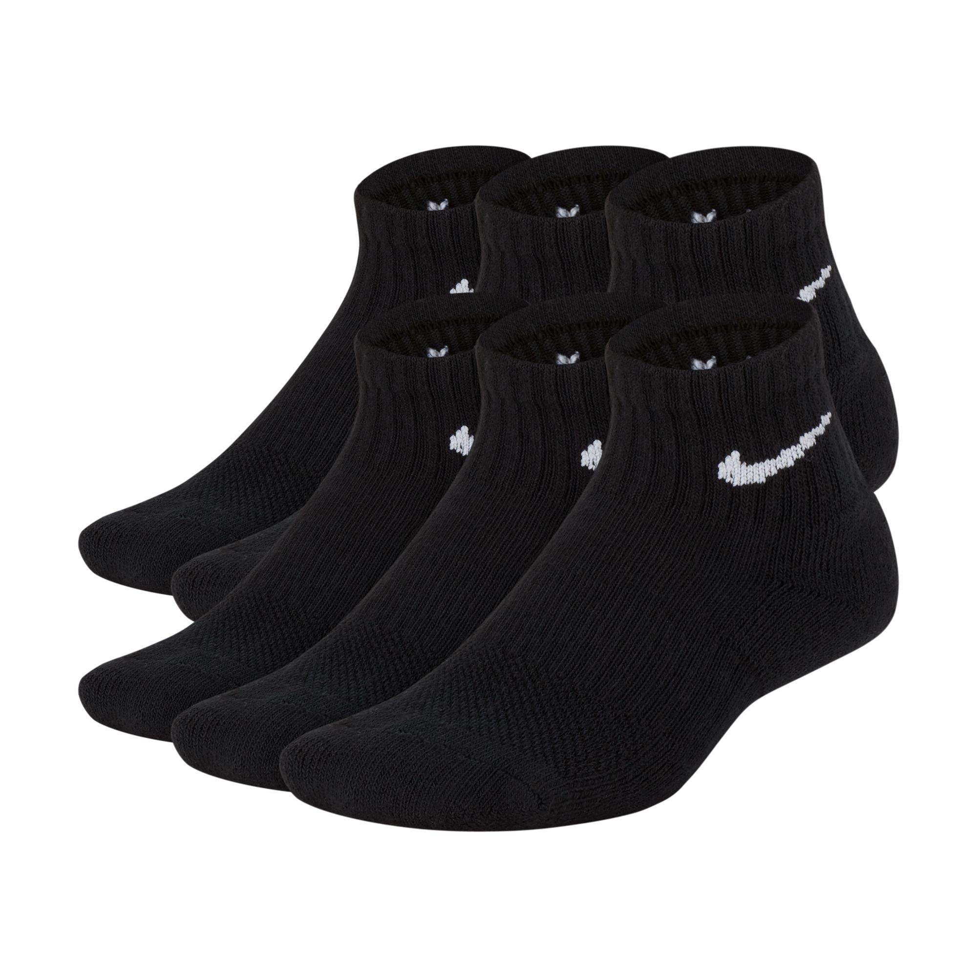 Nike black crew socks 6 pack hotsell