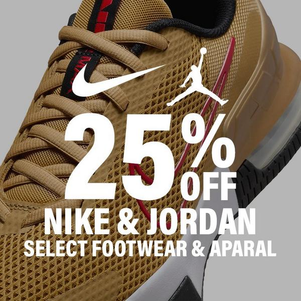 25% Off Nike & Jordan