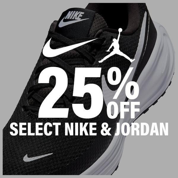 25% Off Nike & Jordan