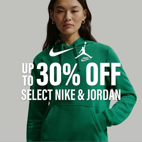 Up To 30% Off Nike & Jordan