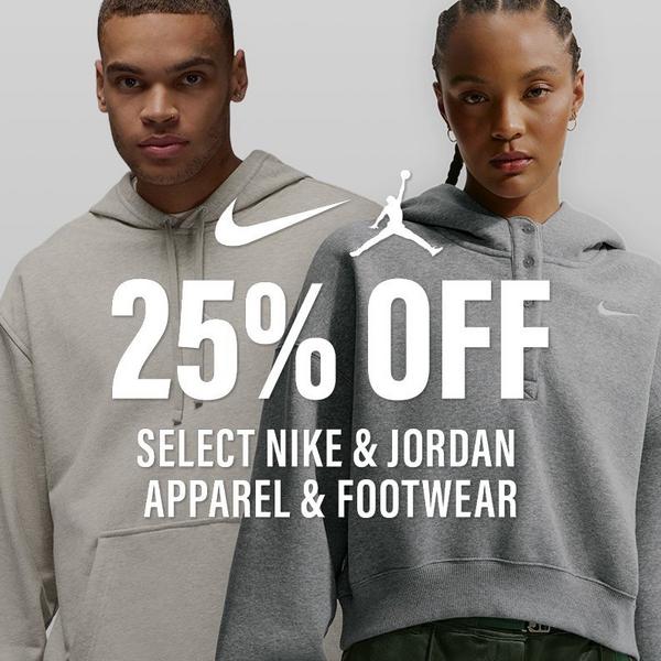 25% Off Nike & Jordan