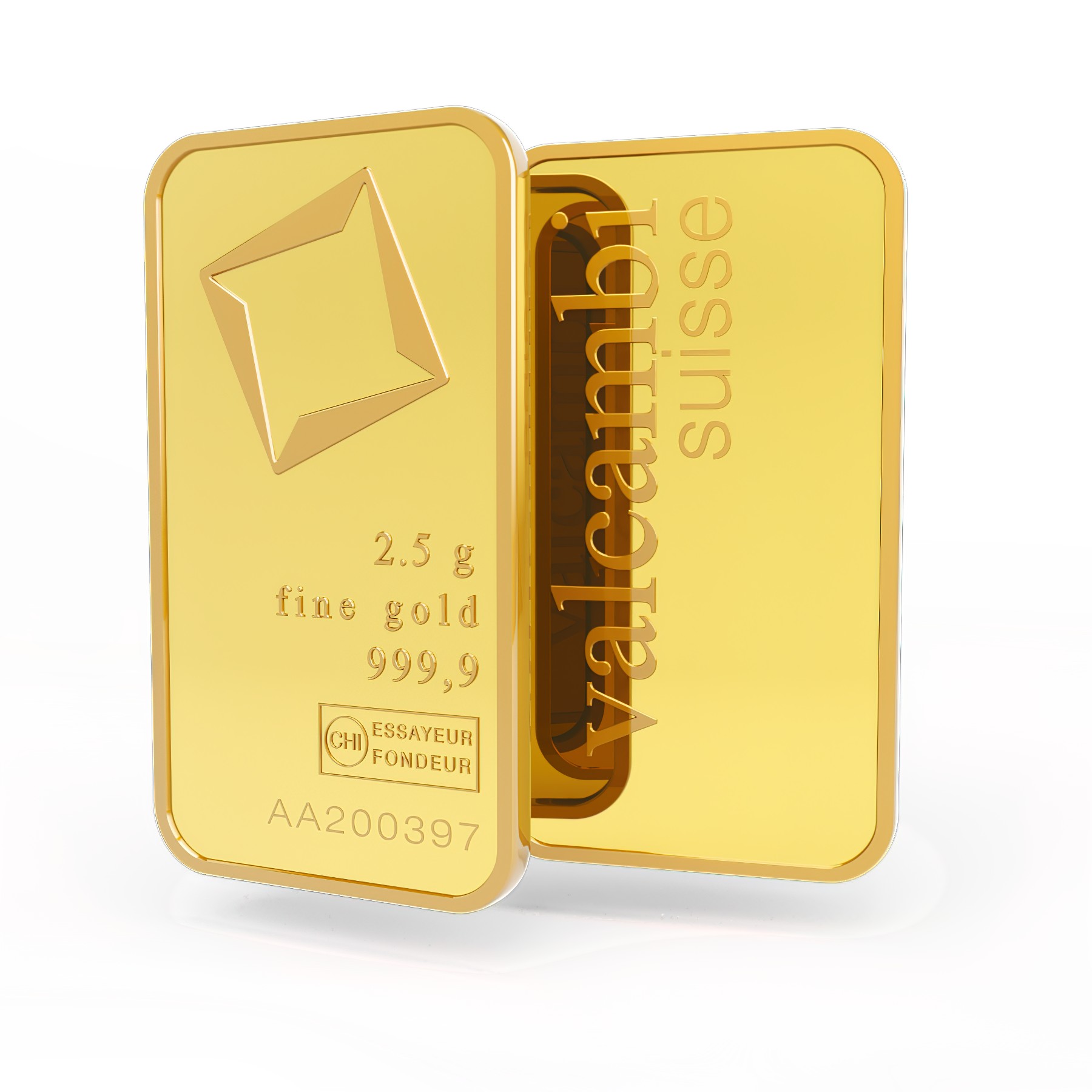 Aranyrúd 2.5gr, Svájc, Fine Gold 999,9