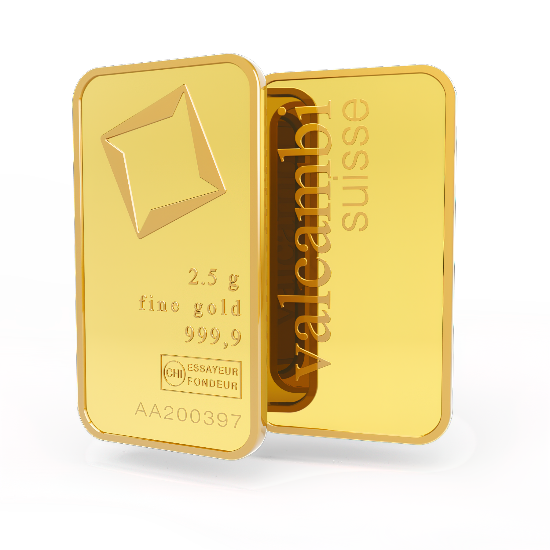 Lingou aur 2,5g, Elvetia, Fine Gold, 999,9