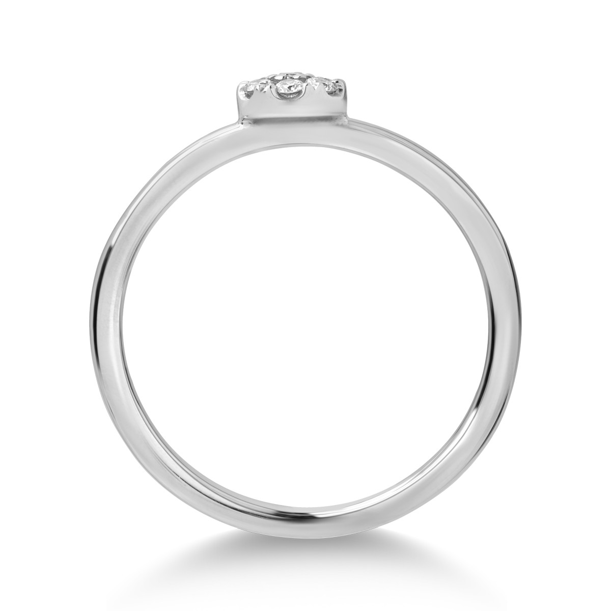 Inel de logodna din aur alb de 18K cu diamante de 0.1ct