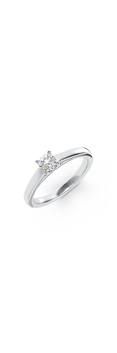 18K white gold engagement ring with a 0.24ct solitaire diamond