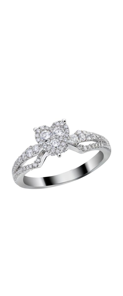 18K white gold engagement ring with 0.51ct diamonds