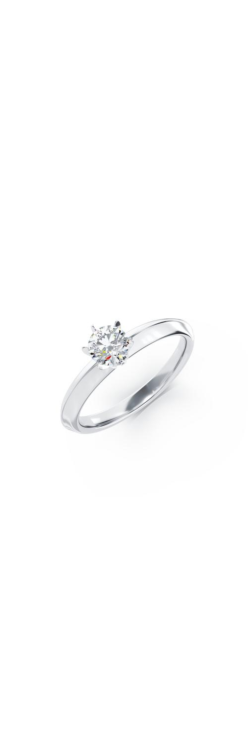 18K white gold engagement ring with 0.4ct diamond