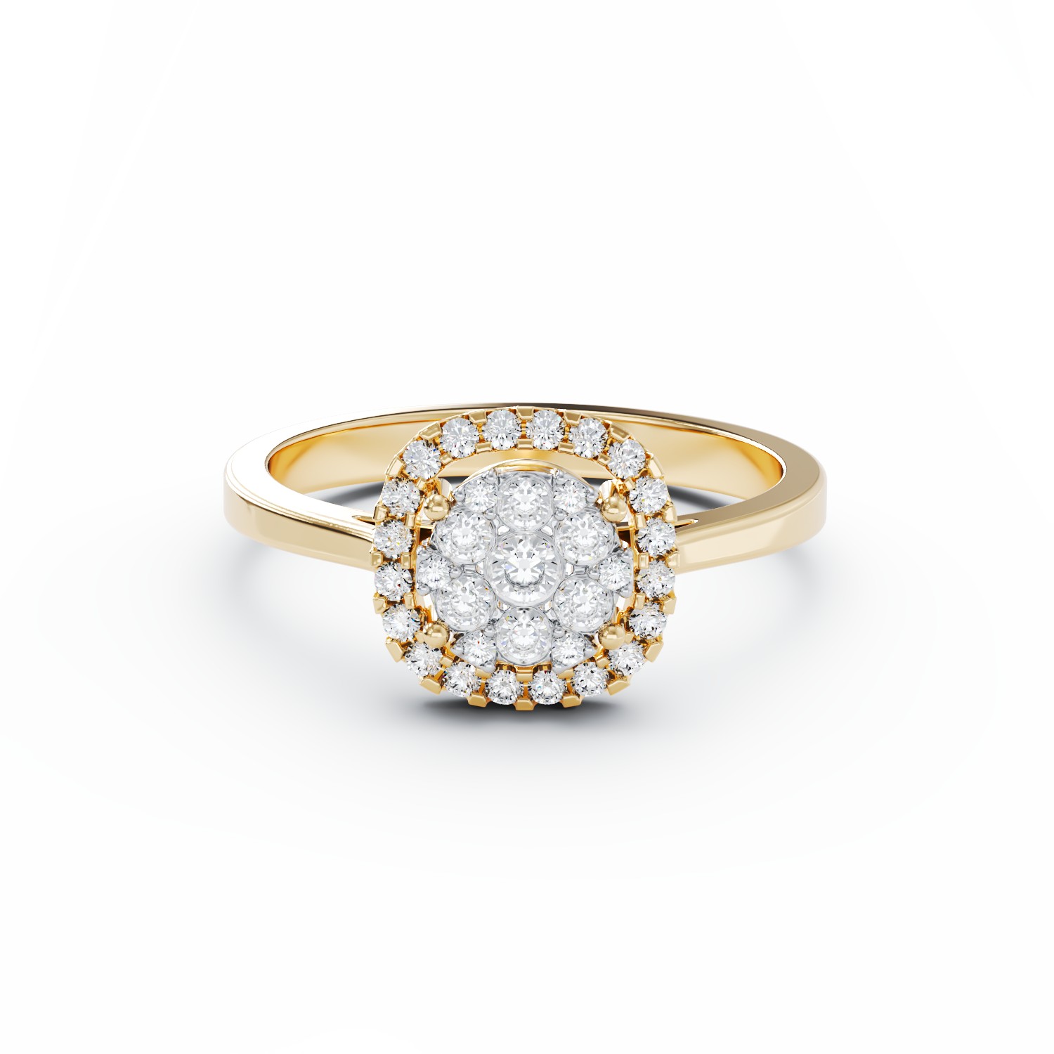 Годежен пръстен от 18K жълто злато с диаманти от 0.5ct