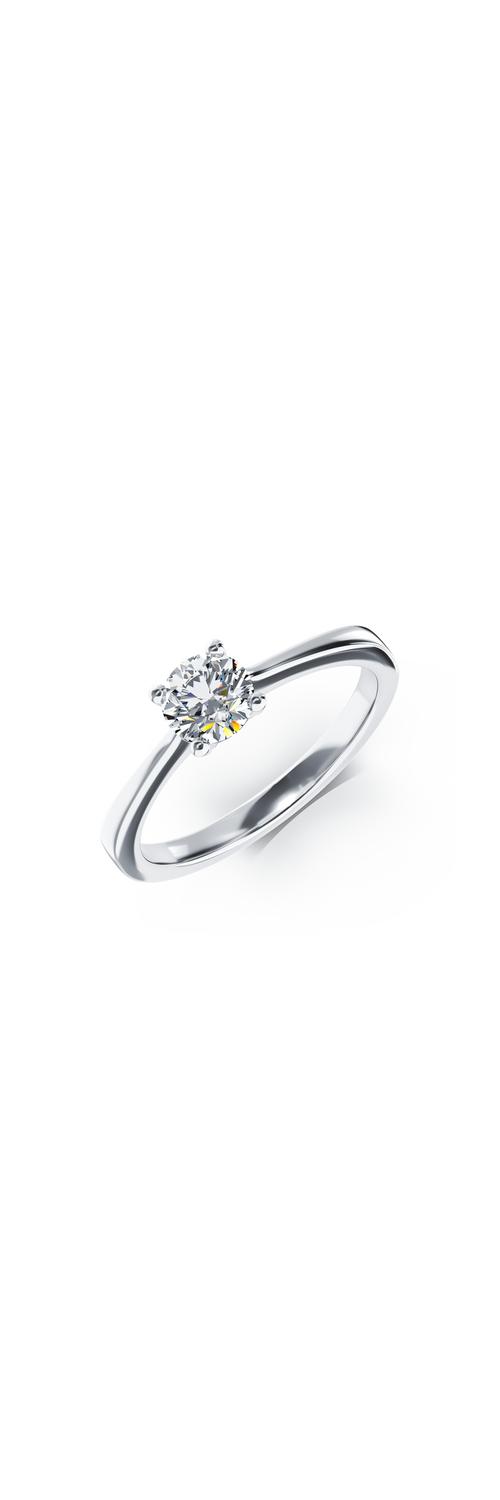 Годежен пръстен от 18K бяло злато с диамант 0.39ct