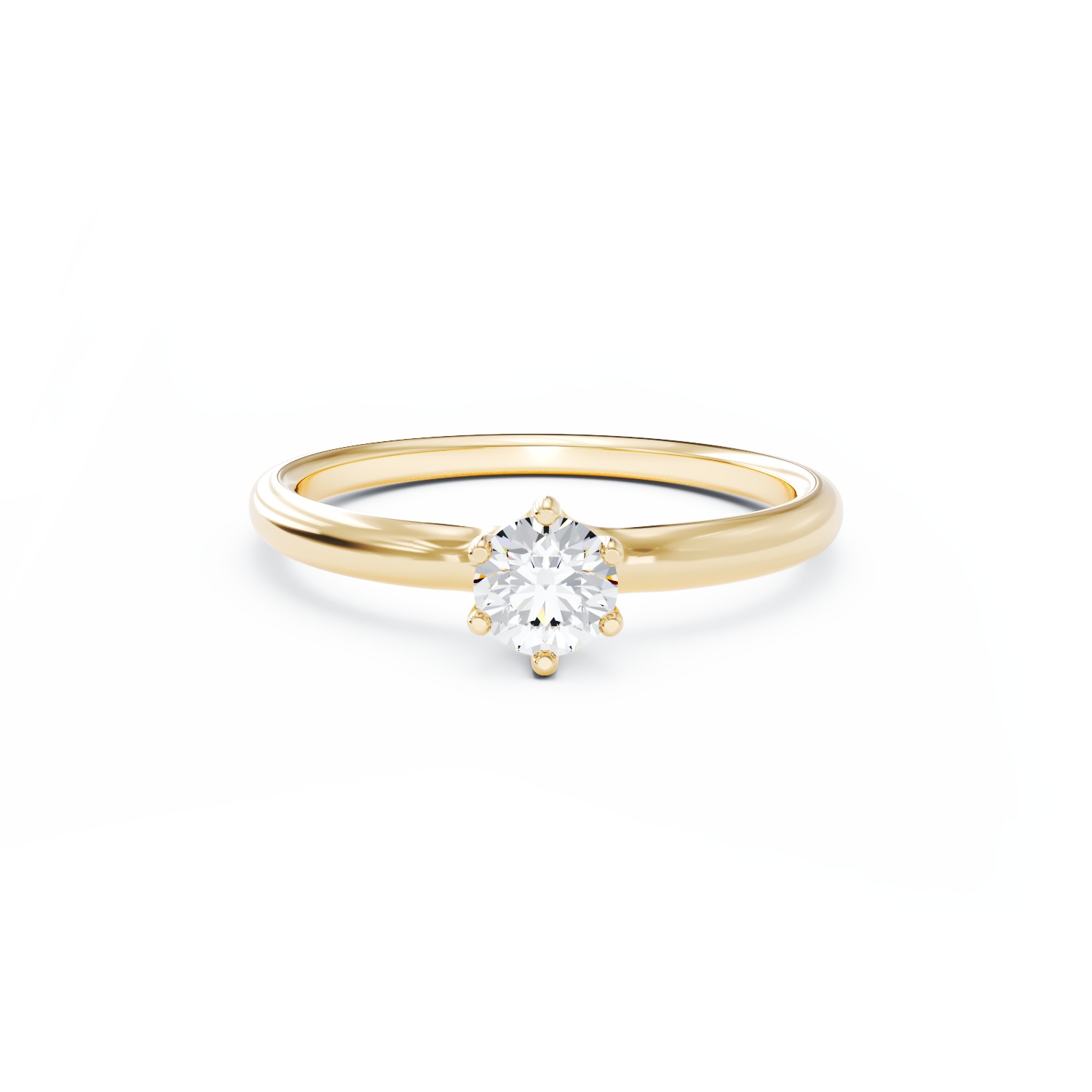 Годежен пръстен от 18к жълто злато с диамант 0.3ct