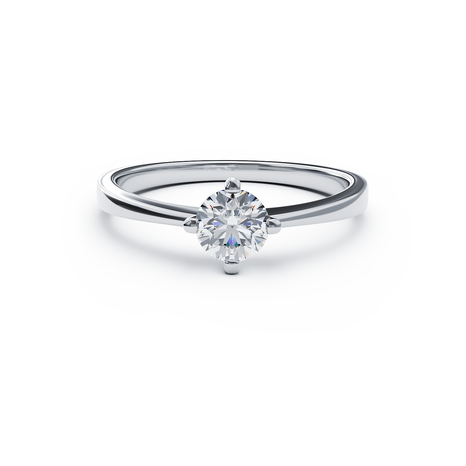 Годежен пръстен 18K бяло злато диамант 0.5ct Тегло: 3.45