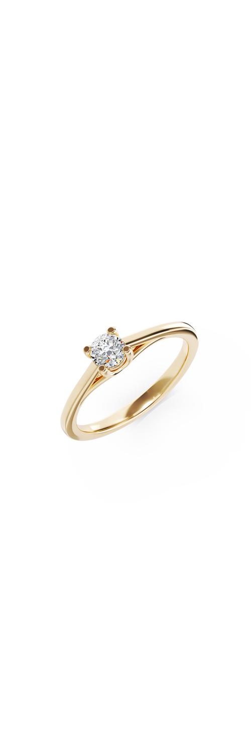 18K yellow gold engagement ring with 0.33ct diamond