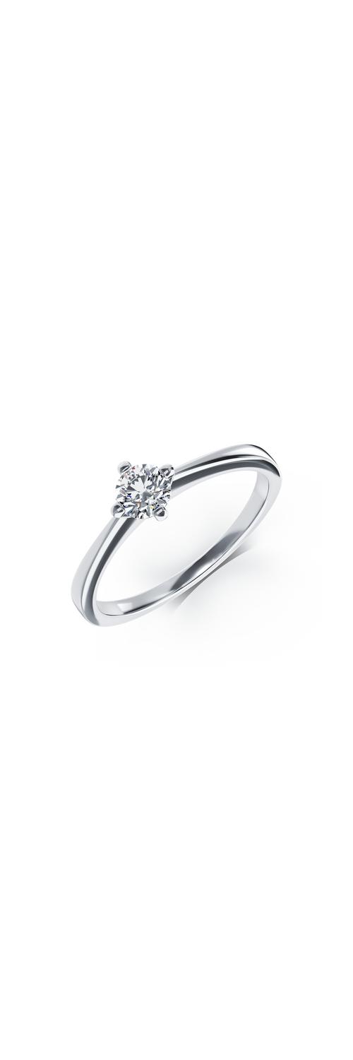 18K white gold engagement ring with 0.25ct diamond