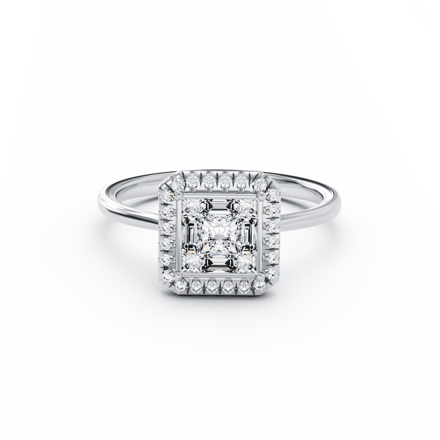 18k white gold engagement ring with 0.48ct diamonds