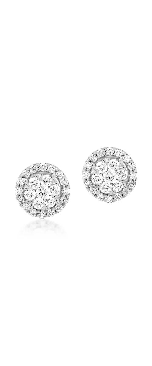 18K white gold earrings with diamonds of 0.5ct