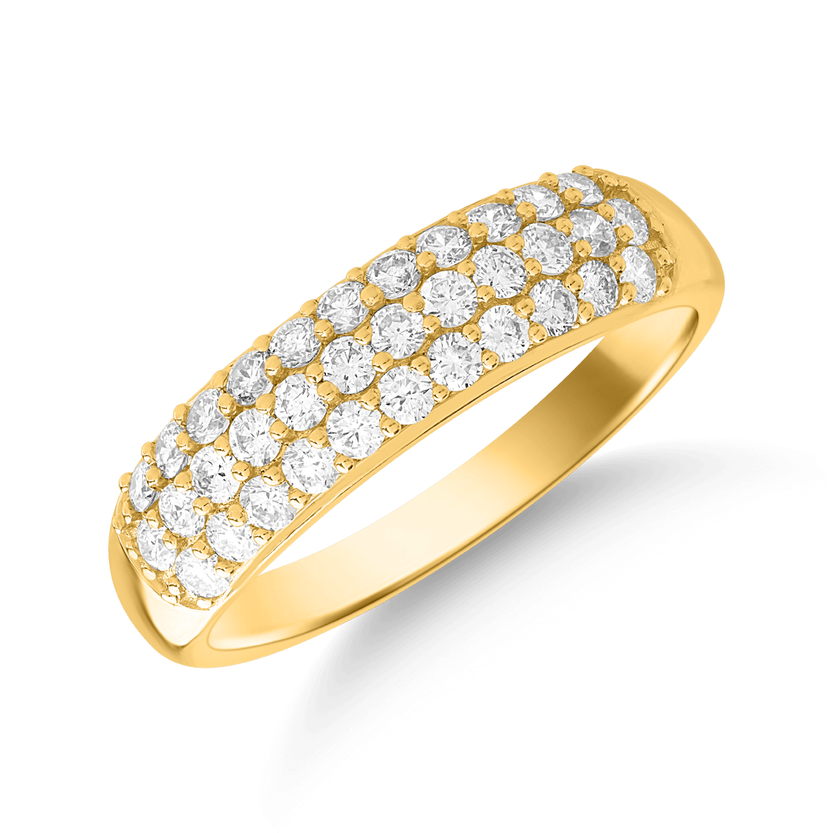 Inel din aur galben de 14K cu diamante de 0.748ct 0.748ct