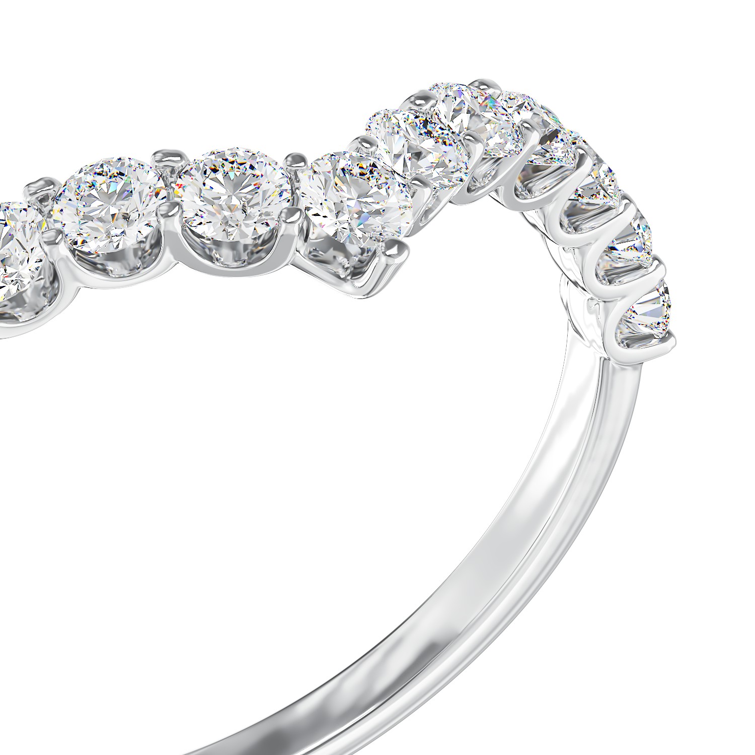 Gyűrű 18K-os fehér aranyból 0.5ct gyémánttal