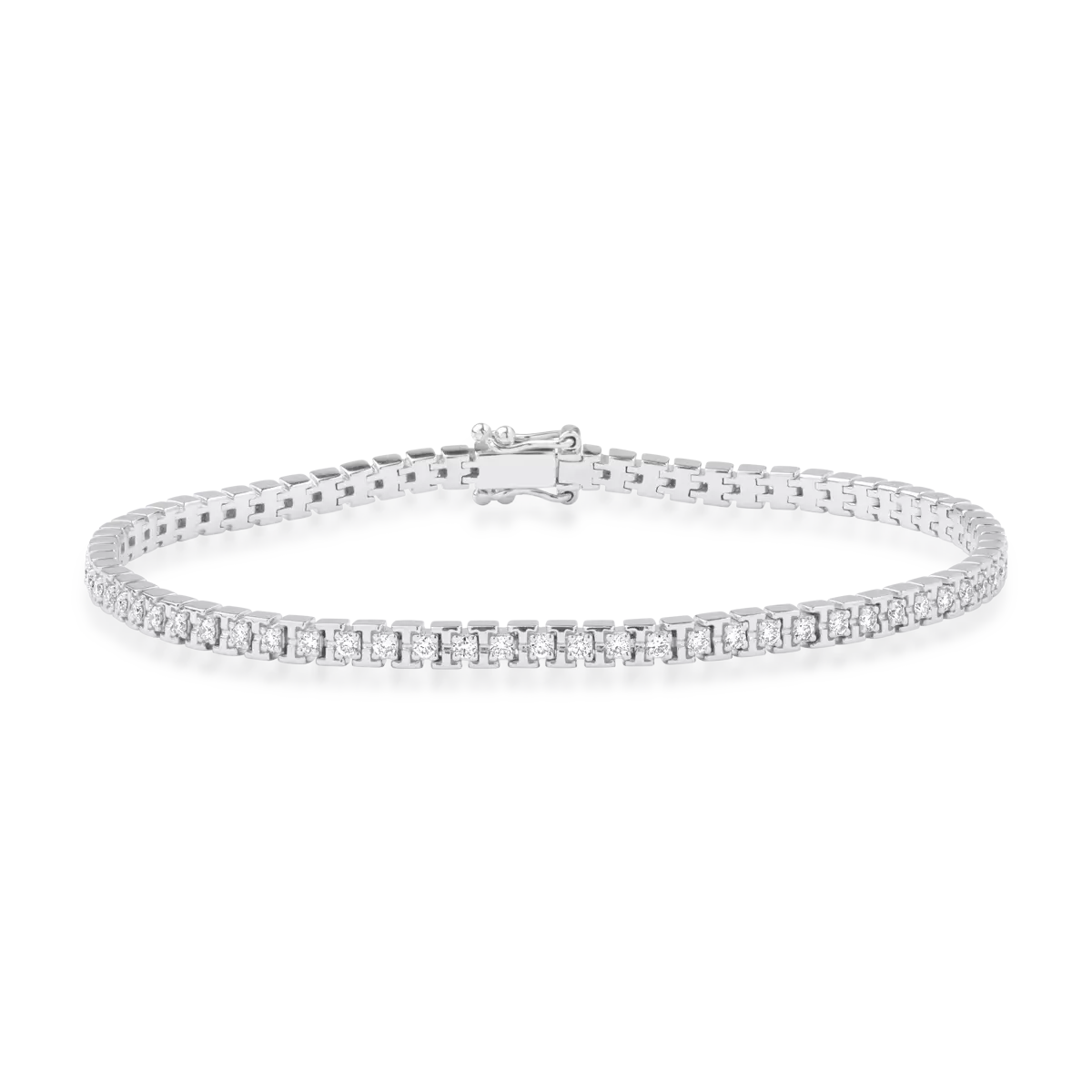 18K white gold tennis bracelet with 1.05ct diamonds