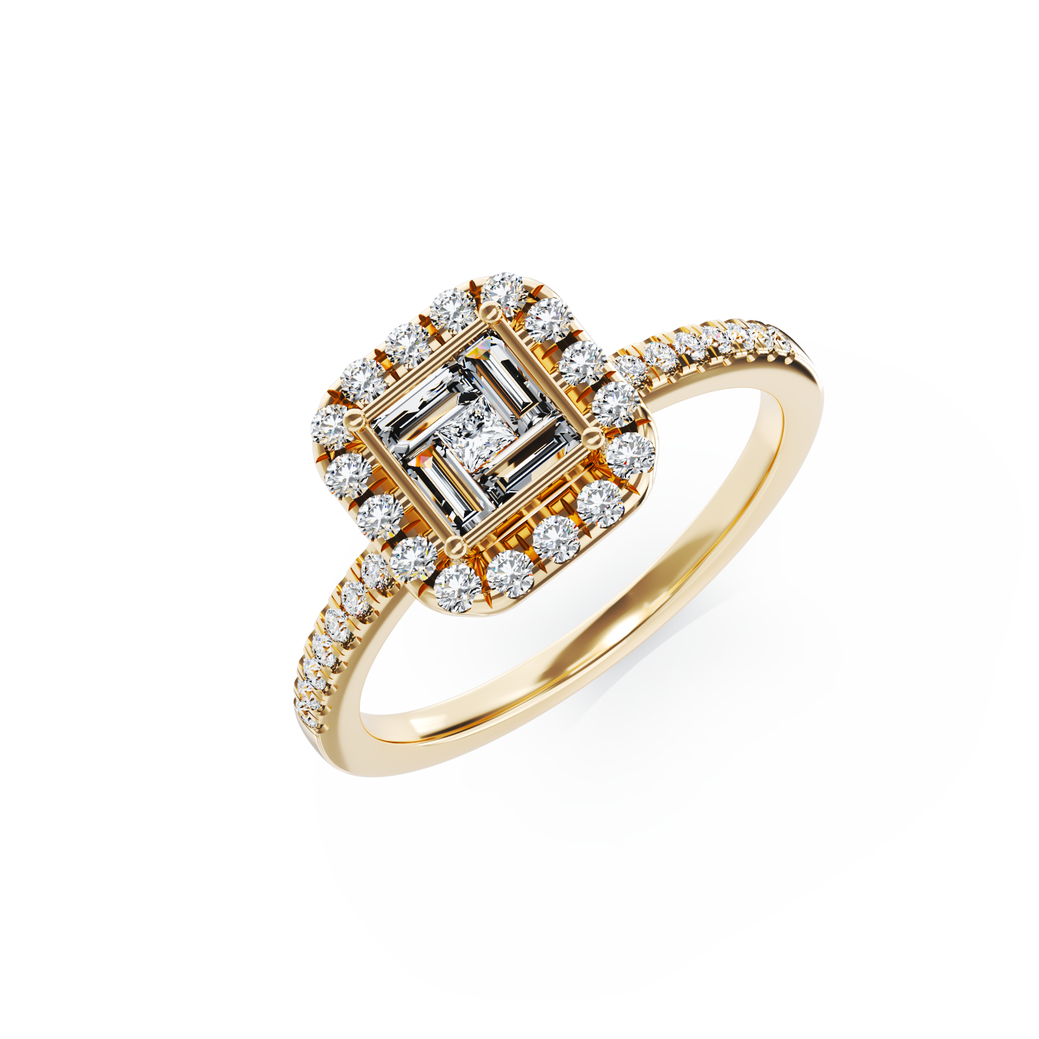 debate each air Inele Pentru Femei - Inel de logodna din aur galben de 18K cu diamante de  0.46ct | LoveStyle.ro
