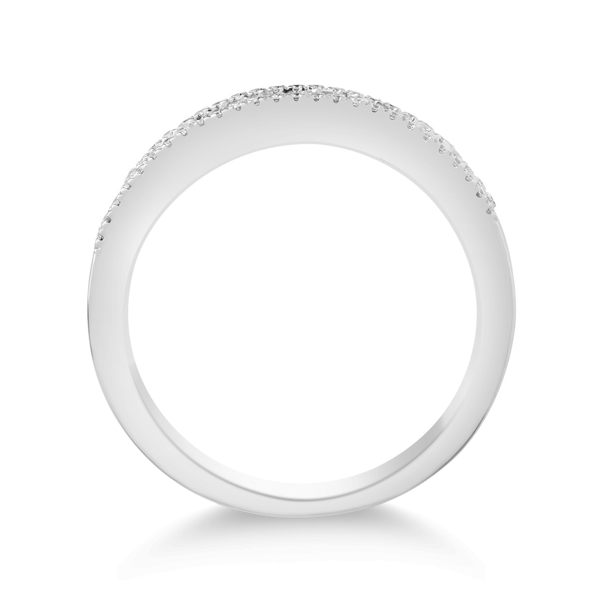 Gyűrű 18K-os fehér aranyból 0.48ct gyémánttal