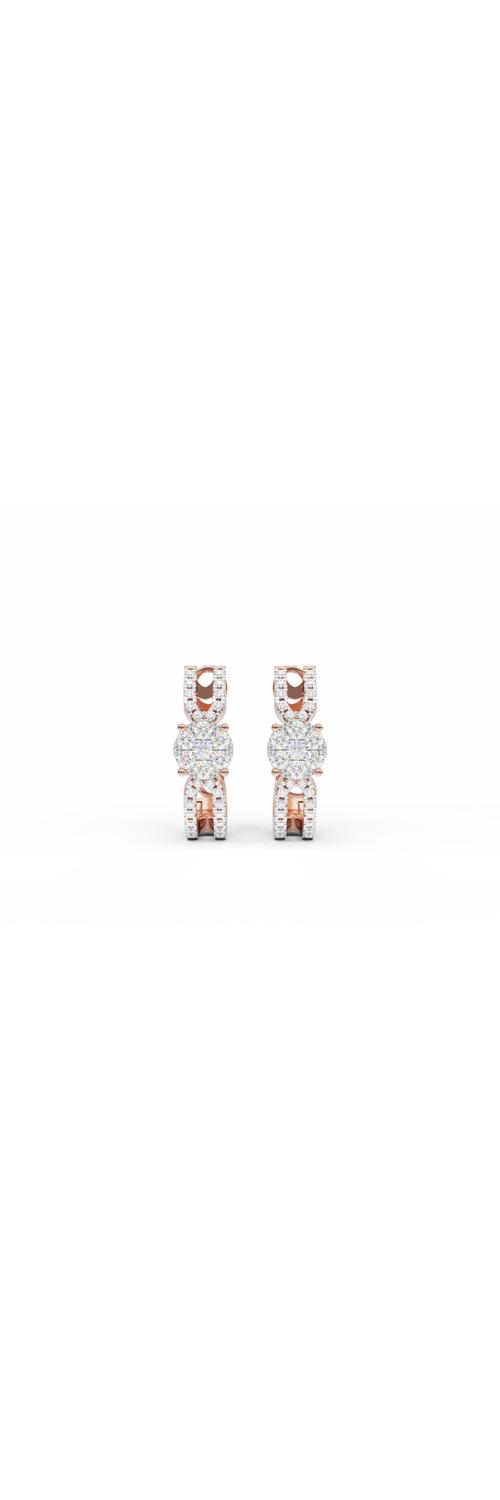 18K rose gold earrings with 0.41ct diamonds