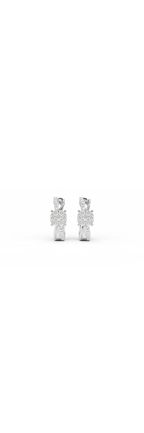 18K white gold earrings with 0.31ct diamonds