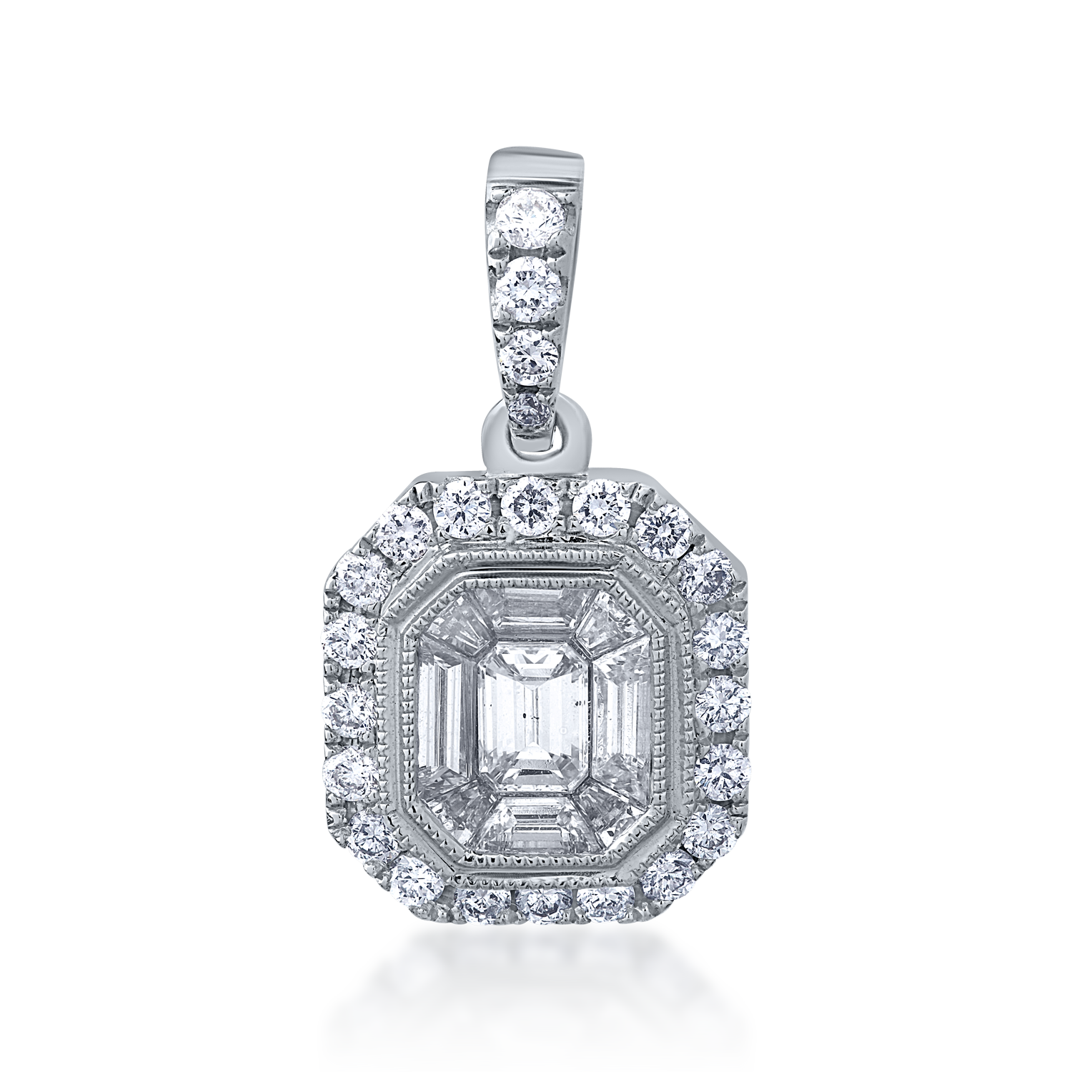 18K white gold pendant with 0.55ct diamonds
