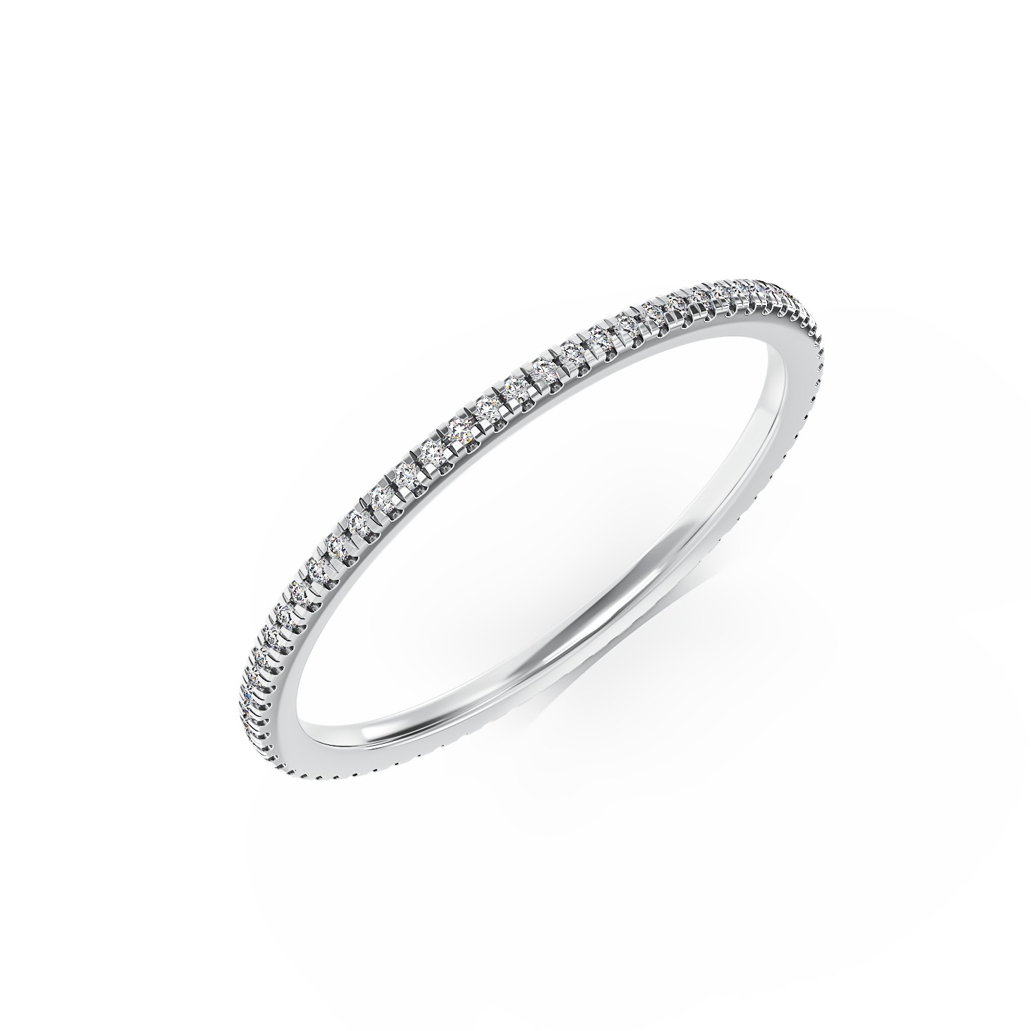 18K white gold infinity ring with 0.15ct diamonds