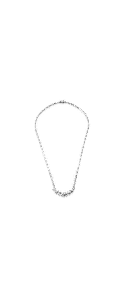 14K white gold necklace with 0.31ct diamonds