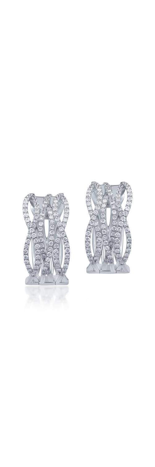 18K white gold earrings with 0.78ct diamonds