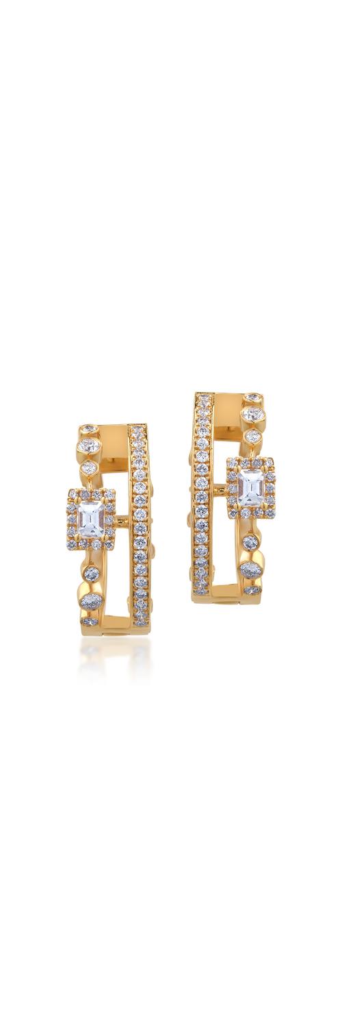 18K yellow gold earrings with 0.94ct diamonds