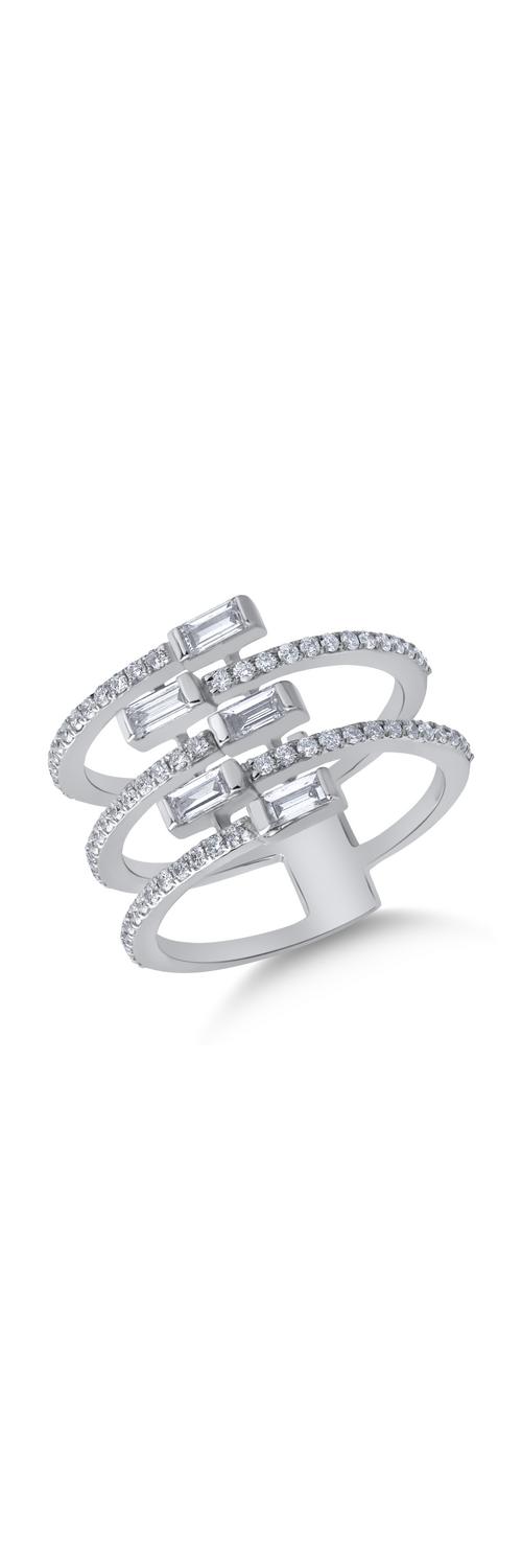 18K white gold ring with 0.87ct diamonds