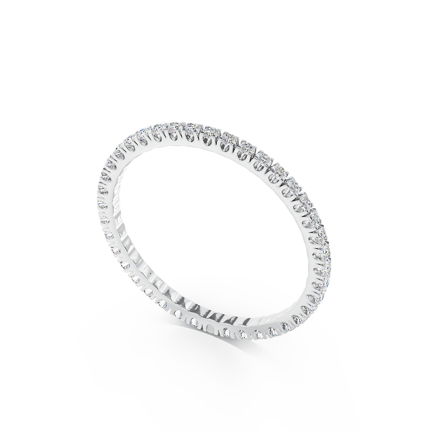 Pierścionek Infinity z 18K białego złota i diamenty 0.5kr