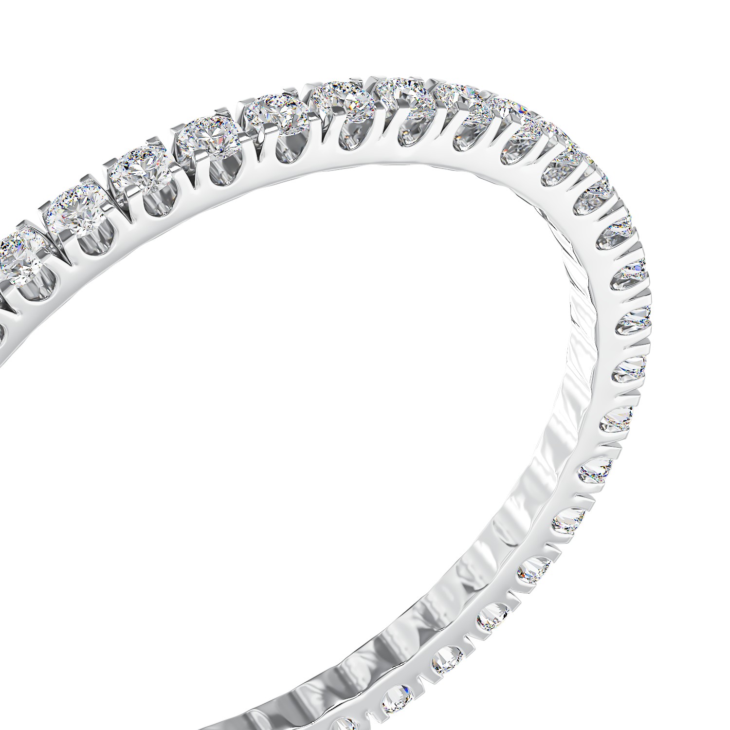 Pierścionek Infinity z 18K białego złota i diamenty 0.5kr